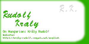 rudolf kraly business card